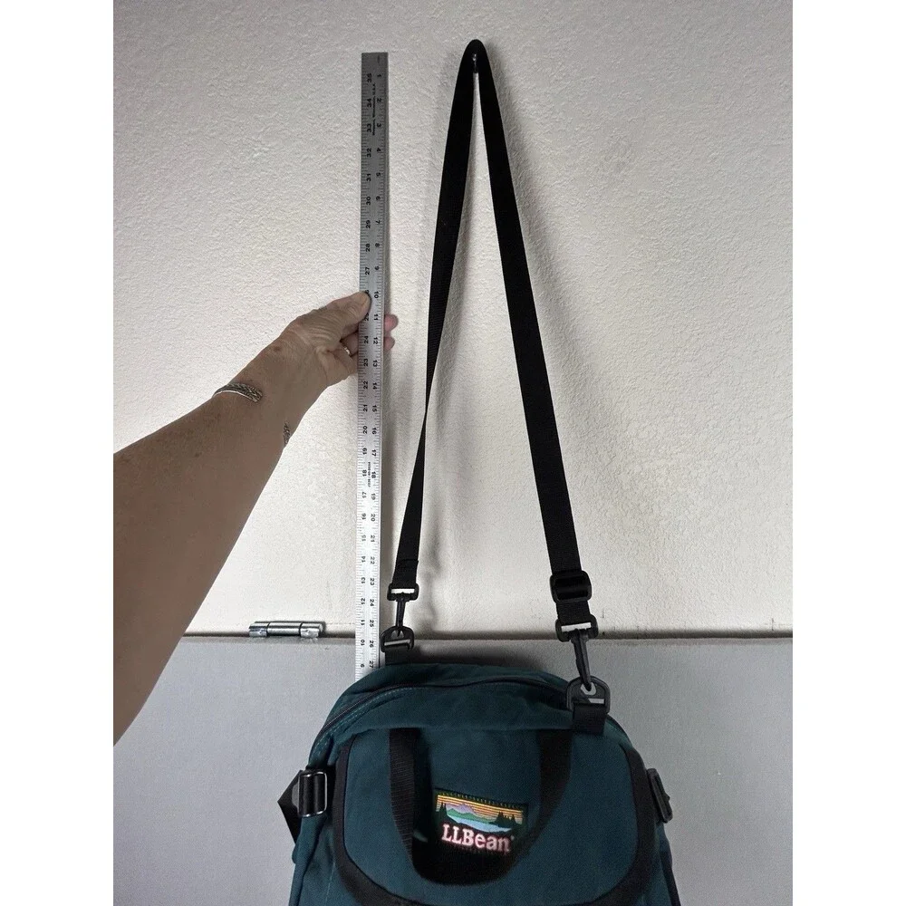 Vintage L.L. Bean 90s 3-Way Waist Bag Katahdin Logo Green outdoors hiking travel